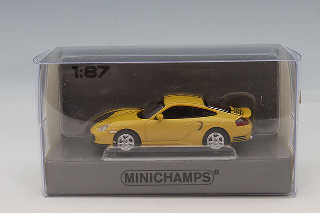 ミニチャンプス 1/87 ポルシェ 911 ターボ 2000 イエロー