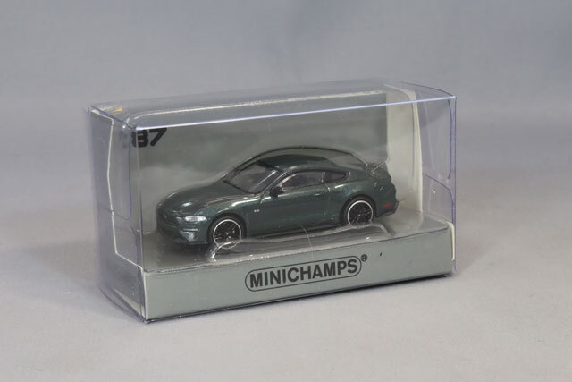 ミニチャンプス 1/87 フォード マスタング 2018 ダークグリーンメタリック