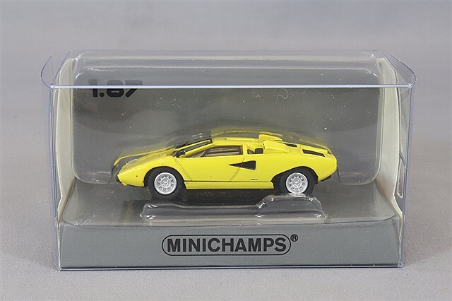 ミニチャンプス 1/87 ランボルギーニ カウンタック LP400 1974 イエロー