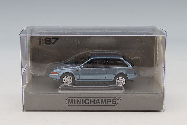 ミニチャンプス 1/87 ボルボ 480 ターボ 1987 ブルーメタリック