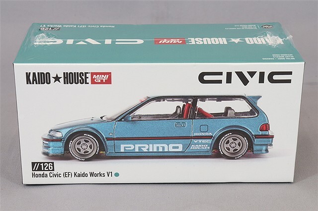 KAIDO HOUSE x TSM ミニGT 1/64 ホンダ シビック EF Kaido Works V1 左 