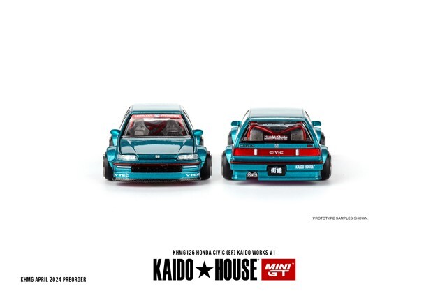 KAIDO HOUSE x TSM ミニGT 1/64 ホンダ シビック EF Kaido Works V1 左 