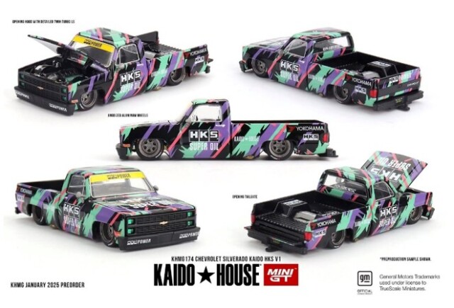 KAIDO HOUSE x TSM ミニGT 1/64 シボレー シルバラード KAIDO HKS V1