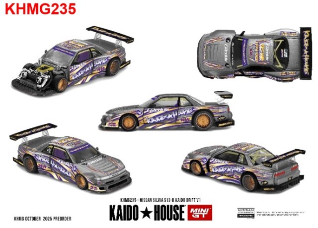 KAIDO HOUSE x TSM ミニGT 1/64 日産 シルビア S13-R KAIDO DRIFT V1