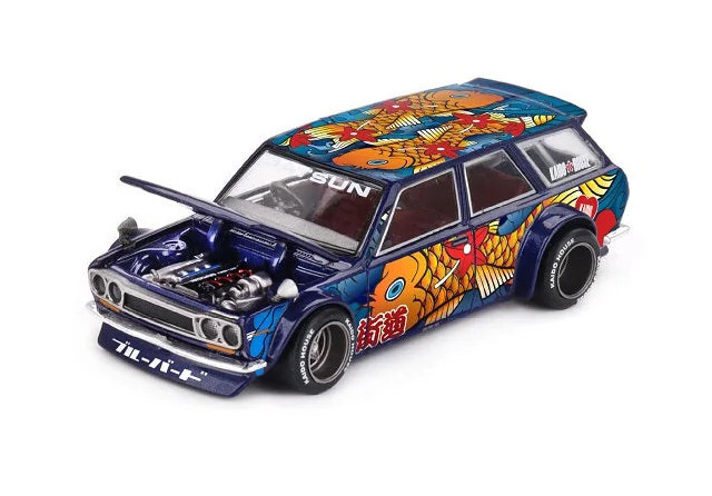 KAIDO HOUSE x TSM ミニGT 1/64 ダットサン KAIDO 510 ワゴン 鯉ワゴン