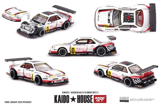 ☆予約品☆ KAIDO HOUSE x TSM ミニGT 1/64 日産 シルビア S13-R