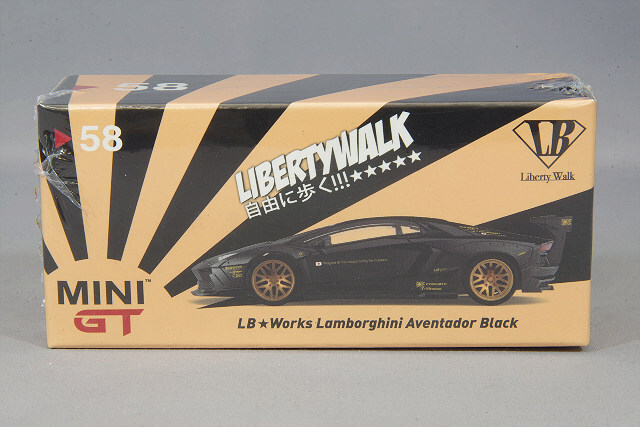 MiNiGT 58 ランボルギーニアヴェンタドール　ブラック 1/64スケール MINI GT「LB-Silhouette WORKS ランボルギーニ