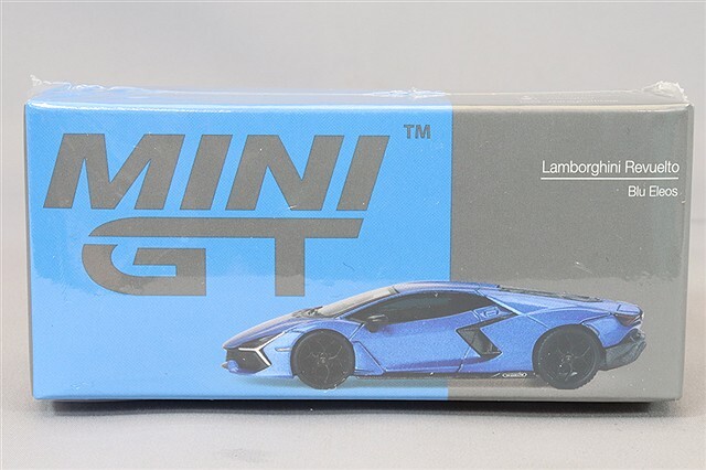 TSM ミニGT 1/64 ランボルギーニ レヴエルト ブルーエレオス 右ハンドル