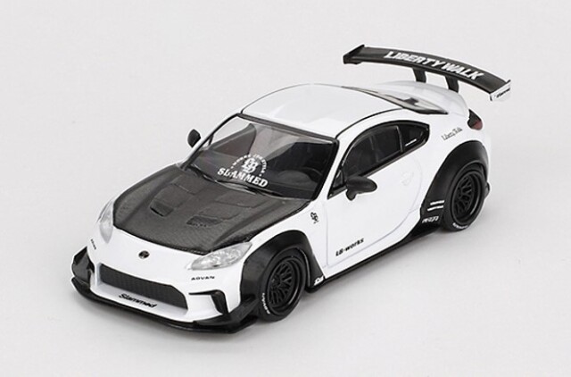 TSM ミニGT 1/64 トヨタ GR86 LB-Nation ホワイト 右ハンドル