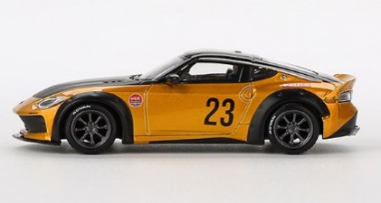TSM ミニGT 1/64 日産 Z LB-NATION WORKS LB ゴールド(右