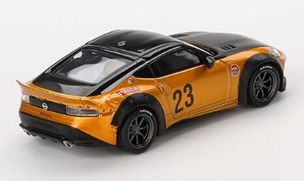 TSM ミニGT 1/64 日産 Z LB-NATION WORKS LB ゴールド(右