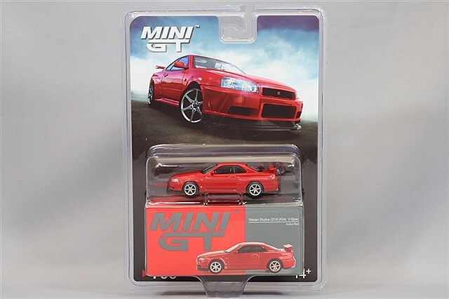 TSM ミニGT 1/64 日産 スカイライン GT-R R34 V-spec アクティブ
