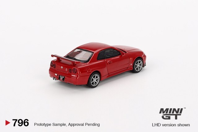 TSM ミニGT 1/64 日産 スカイライン GT-R R34 V-spec アクティブレッド