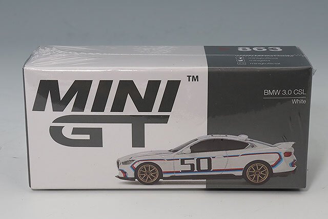 TSM ミニGT 1/64 BMW 3.0 CSL ホワイト 右ハンドル