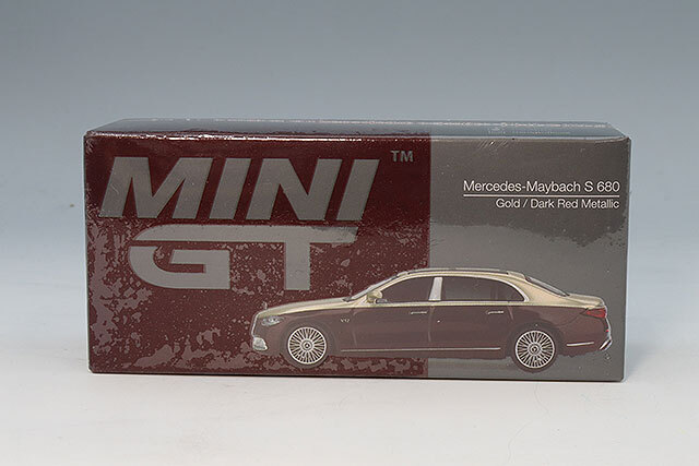 TSM ミニGT 1/64 メルセデス マイバッハ S680 ゴールド/ダークレッド