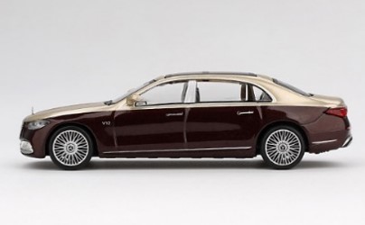 TSM ミニGT 1/64 メルセデス マイバッハ S680 ゴールド/ダークレッド