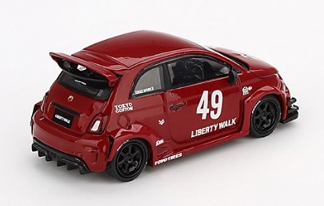 TSM ミニGT 1/64 アバルト 595 LB-WORKS x Abas Works レッド 左