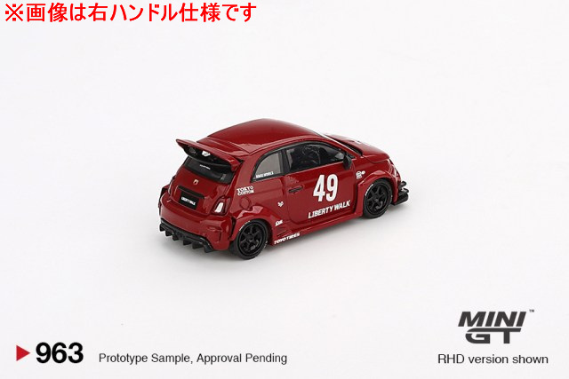 TSM ミニGT 1/64 アバルト 595 LB-WORKS x Abas Works レッド