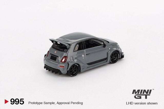 TSM ミニGT 1/64 アバルト 595 LB-WORKS x Abas Works グレー
