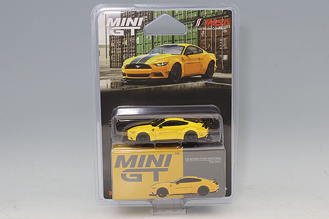 TSM ミニGT 1/64 LB-WORKS フォード マスタング トリプルイエロー 左