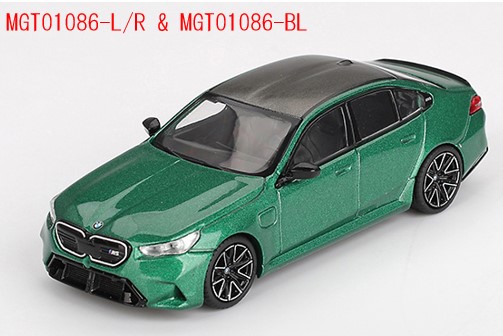 TSM ミニGT 1/64 BMW M5 (G90) アイルオブマン グリーンメタリック (左