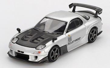 TSM ミニGT 1/64 マツダ RX-7 RE雨宮 シルバーメタリック 左ハンドル
