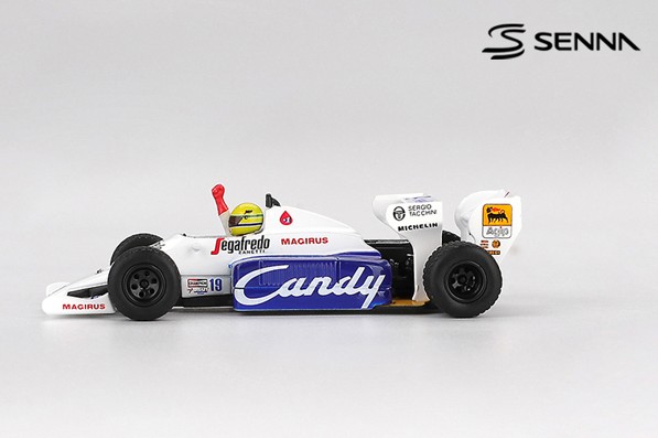 TSM ミニGT 1/64 トールマン TG184 F1 1984 モナコGP 2位入賞車 #19 A.セナ