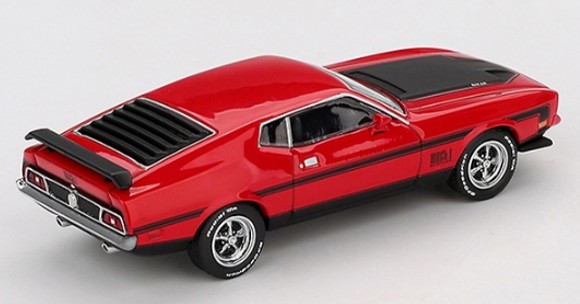 TSM ミニGT 1/64 フォード マスタング マッハ1 1971 レースレッド 左