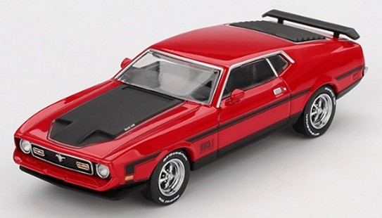 TSM ミニGT 1/64 フォード マスタング マッハ1 1971 レースレッド 左