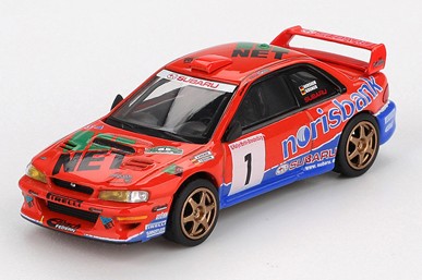 TSM ミニGT 1/64 スバル インプレッサ WRC97 1999 DRM ウィナー #1 左