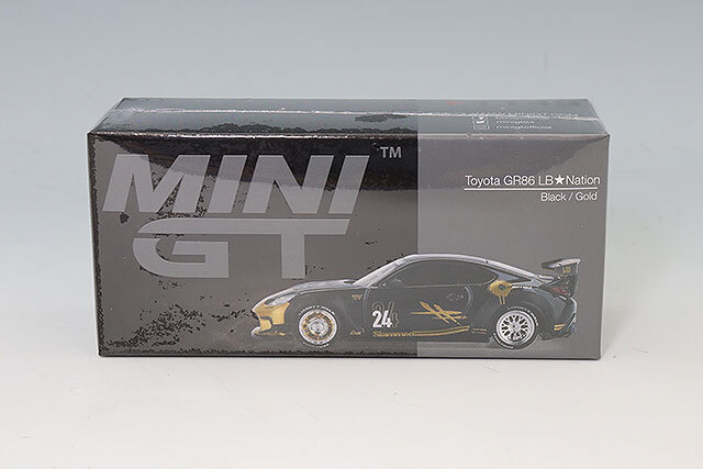 TSM ミニGT 1/64 トヨタ GR86 LB-Nation ブラック/ゴールド 右ハンドル