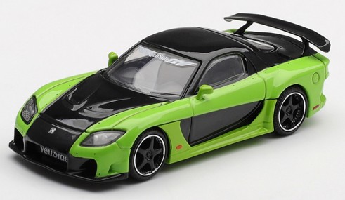 TSM ミニGT 1/64 マツダ RX-7 ヴェイルサイド Fortune7 グリーン 右