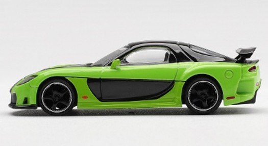TSM ミニGT 1/64 マツダ RX-7 ヴェイルサイド Fortune7 グリーン 右