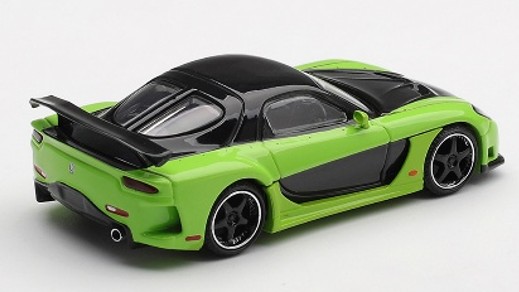TSM ミニGT 1/64 マツダ RX-7 ヴェイルサイド Fortune7 グリーン 右