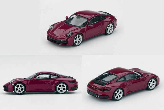 ☆予約品☆ TSM ミニGT 1/64 ポルシェ 911(992.1) ルビーストーン