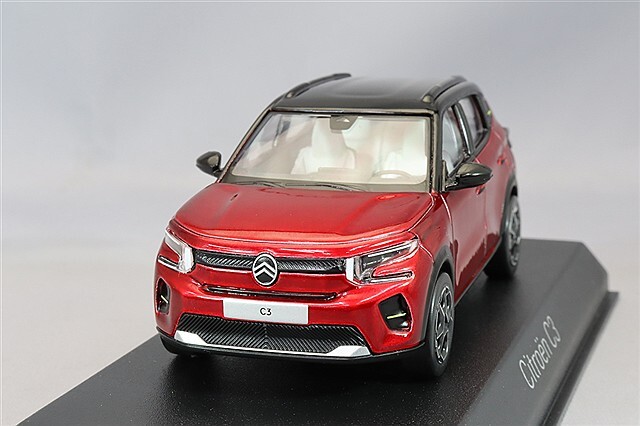 ノレブ 1/43 シトロエン C3 2024 エリクシールレッド/ブラックルーフ