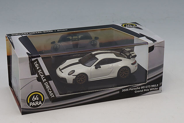 PARA64 1/64 ポルシェ 911 GT3 (992.2) 2025 グランプリホワイト 左