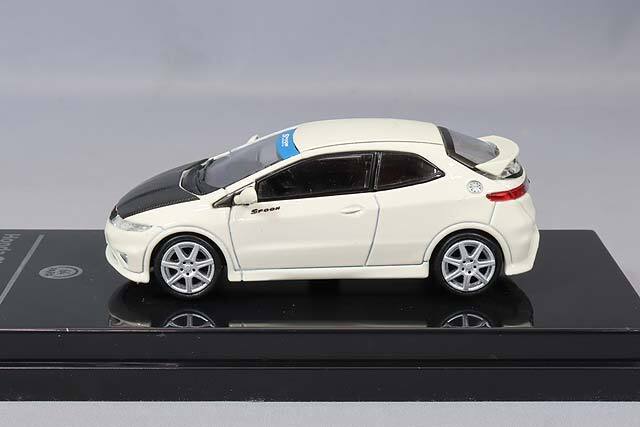 ホンダ シビック タイプR 香港エディション 1/64 白、黄色2台 PARA64 1/64 ホンダ シビック タイプR FN2 2007 ホワイト/カーボン 右