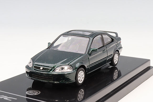 PARA64 1/64 ホンダ シビック EM1 1999 クローバーグリーンパール 右