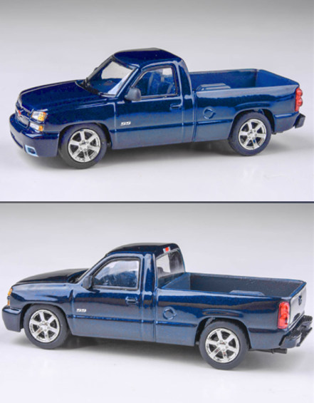 PARA64 1/64 シボレー シルバラード シングルキャブ 2006 ミンブルー