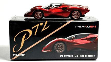☆予約品☆ PEAKO 1/64 デトマソ P72 レッドメタリック