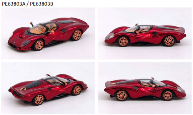 ☆予約品☆ PEAKO 1/64 デトマソ P72 レッドメタリック
