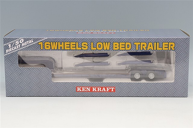 1/50 16輪　中低床重量物運転用トレーラ　ブルーメタリック プラッツ/ケンクラフト 1/50 16輪 中低床重量物運搬用トレーラー
