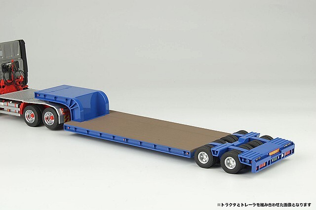 プラッツ/ケンクラフト 1/50 16輪 中低床重量物運搬用トレーラー ブルー