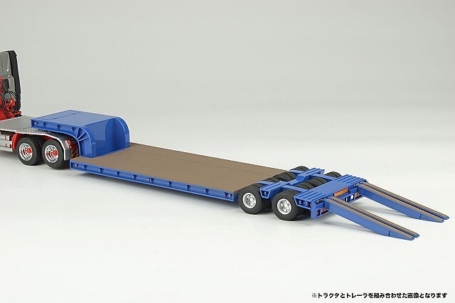 プラッツ/ケンクラフト 1/50 16輪 中低床重量物運搬用トレーラー ブルー