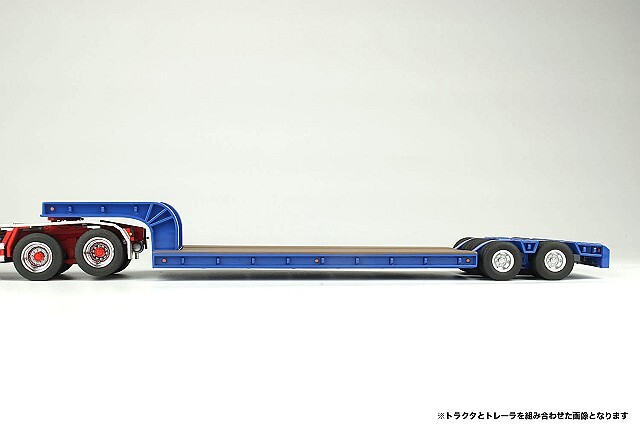 プラッツ/ケンクラフト 1/50 16輪 中低床重量物運搬用トレーラー ブルー