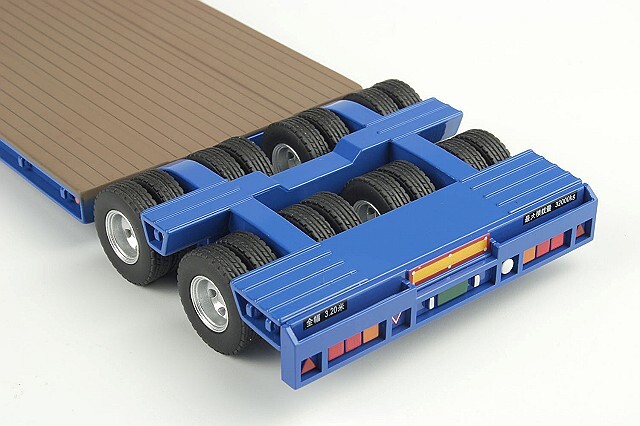 プラッツ/ケンクラフト 1/50 16輪 中低床重量物運搬用トレーラー ブルー