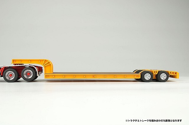 プラッツ/ケンクラフト 1/50 16輪 中低床重量物運搬用トレーラー イエロー