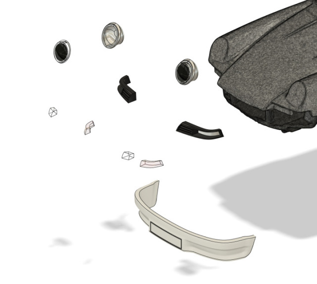 PLUSALFA 3DCAD/3Dプリンタ プロダクト 1/32 911 RS2.7 コンバージョン