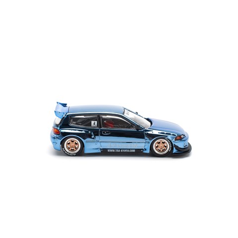 POP RACE 1/64 パンデム シビック EG6 ブルークロム